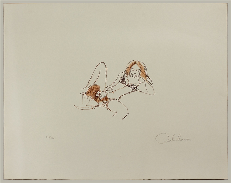 John Lennon Original Bag One Portfolio Erotic #5 Artwork Lithograph Signed and Numbered by Lennon